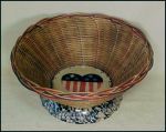 Patriotic Spongeware Fruit Basket