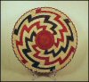 African Tribal Art Traditional Plaque Basket LIGHTNING STRIKES