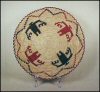 African Four Figural Handwoven Plaque Basket