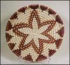 African ZIMBABWE Handwoven Star Plaque Basket