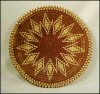 African Zimbabwe GOLDEN STAR Basket Bowl Handwoven