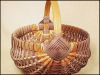 Amish Made Buttocks Egg Basket in Blue