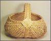 Handwoven Buttocks Egg Basket Braided Handle woven by Kathleen Becker