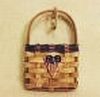 Folk Art Patriotic Flag Custom Key Chain Basket woven by Kathleen Becker