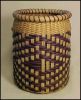 Handwoven Harlequin Mirror Image Art Basket handwoven by Kathleen Becker