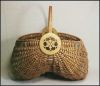 Handwoven Fretwork Buttocks Egg Basket woven by Kathleen Becker