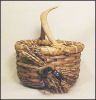 Handwoven Small Deer Antler Art Indian style Basket