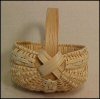 Miniature White Oak Buttocks Egg Basket by Treva Myers