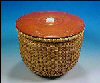 8" Lidded Round Nantucket Round Basket Cherry SOLD!