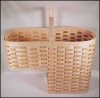 Stair Step Basket Handwoven Maple Splint