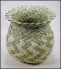 Native American Southwestern Indian Handwoven Basket Double-Walled & Plaited #1 