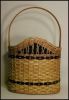 Victorian Handwoven Wicker Magazine Basket handwoven by Kathleen Becker