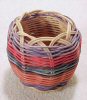 Miniature Woven Basket Vase Polychrome by Kathleen Becker / Simpy Baskets