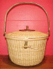 Vintage Covered Hand Woven Nantucket Lightship Basket