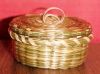 Miniature Black Ash Sweetgrass Mohawk Indian Basket